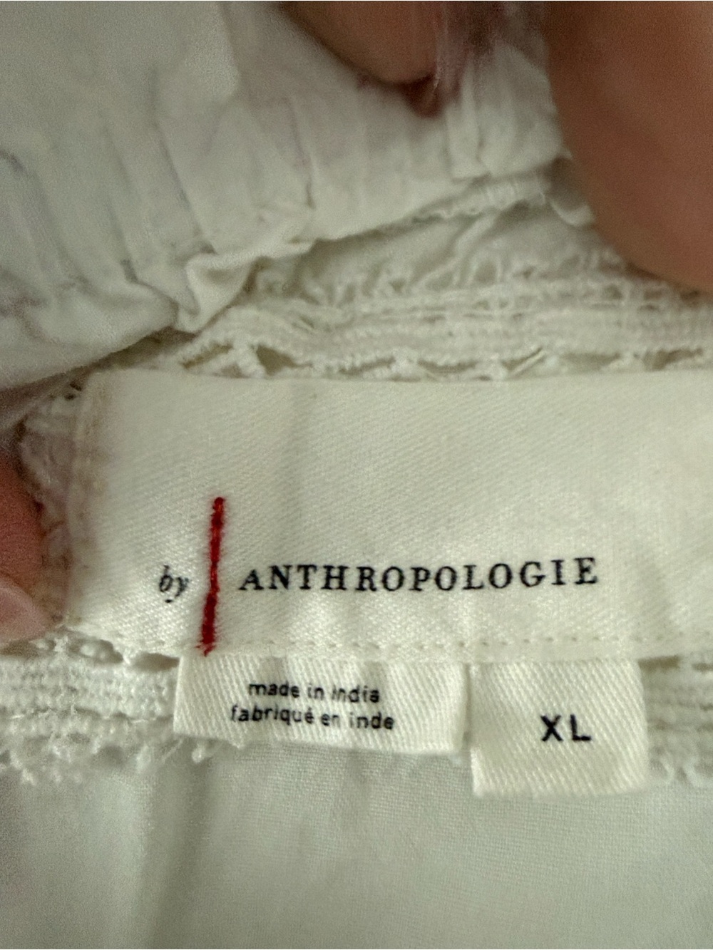 Anthropologie White Eyelet Tiered Mini Skirt - Picture 4 of 4